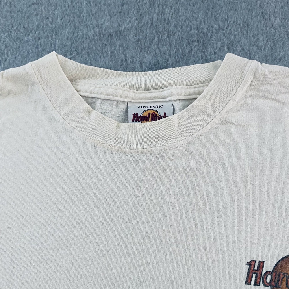 Hard Rock Cafe New Orleans Shirt Adult‎ Small Off White Vtg Y2k Double Sided Tee - Picture 9 of 16